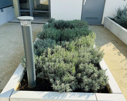 Espaces verts d'une copropriété d'habitation